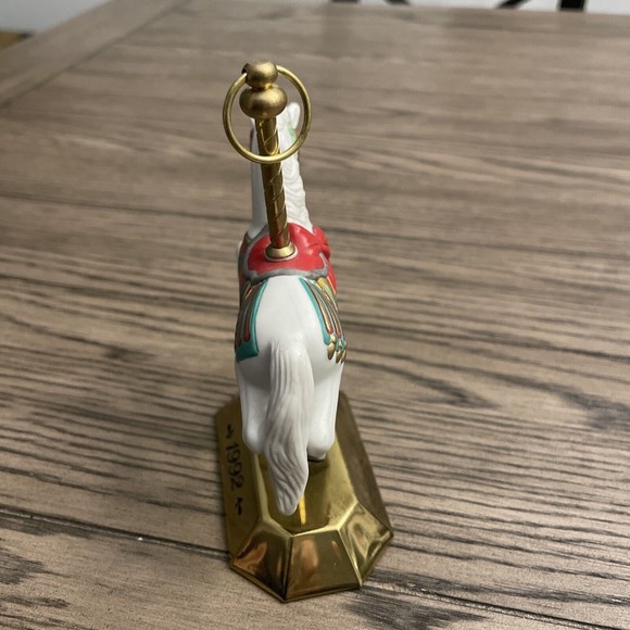 Vintage Hallmark Keepsake Ornament Tobin Fraley Carousel Horse Christmas 1992 - Picture 3 of 8